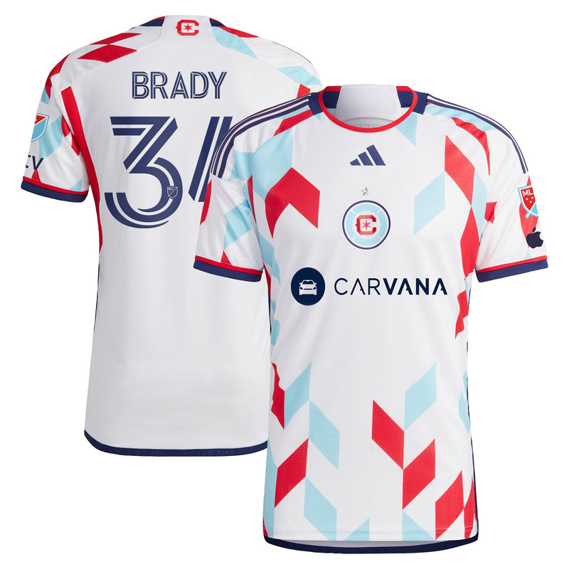 Chris Brady Chicago Fire adidas 2024 A Kit For All Player Jersey – White