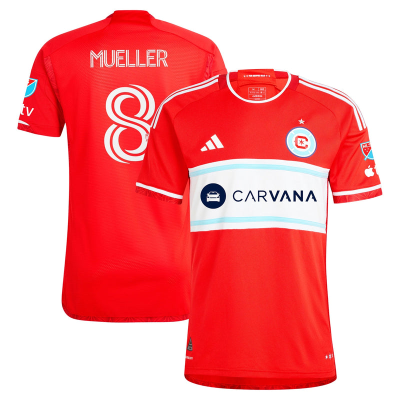 Chris Mueller Chicago Fire adidas 2024 Return To Red  Player Jersey – Red