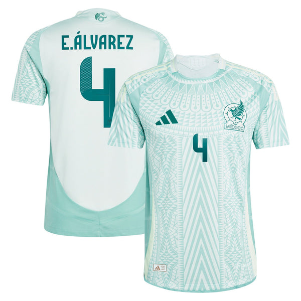 Selected slide 1 of 3Display slide 2 of 3Display slide 3 of 3 Edson Alvarez Mexico National Team adidas 2024 Away Player Jersey - Green