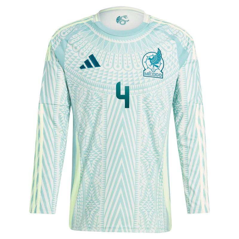 Edson Alvarez Mexico National Team adidas 2024 Away Player Long Sleeve Jersey - Green