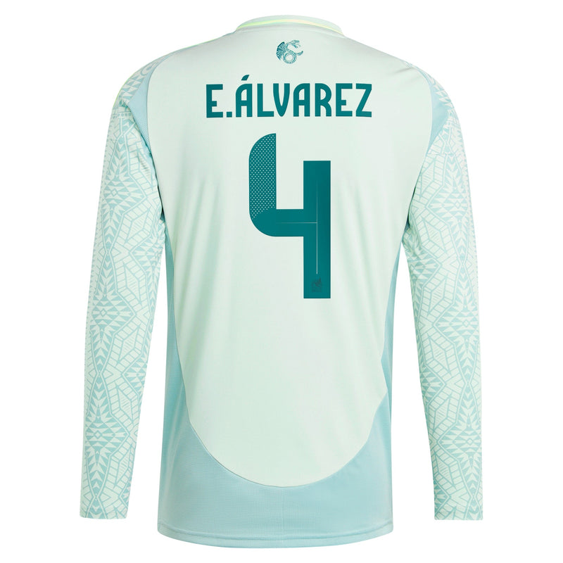 Edson Alvarez Mexico National Team adidas 2024 Away Player Long Sleeve Jersey - Green