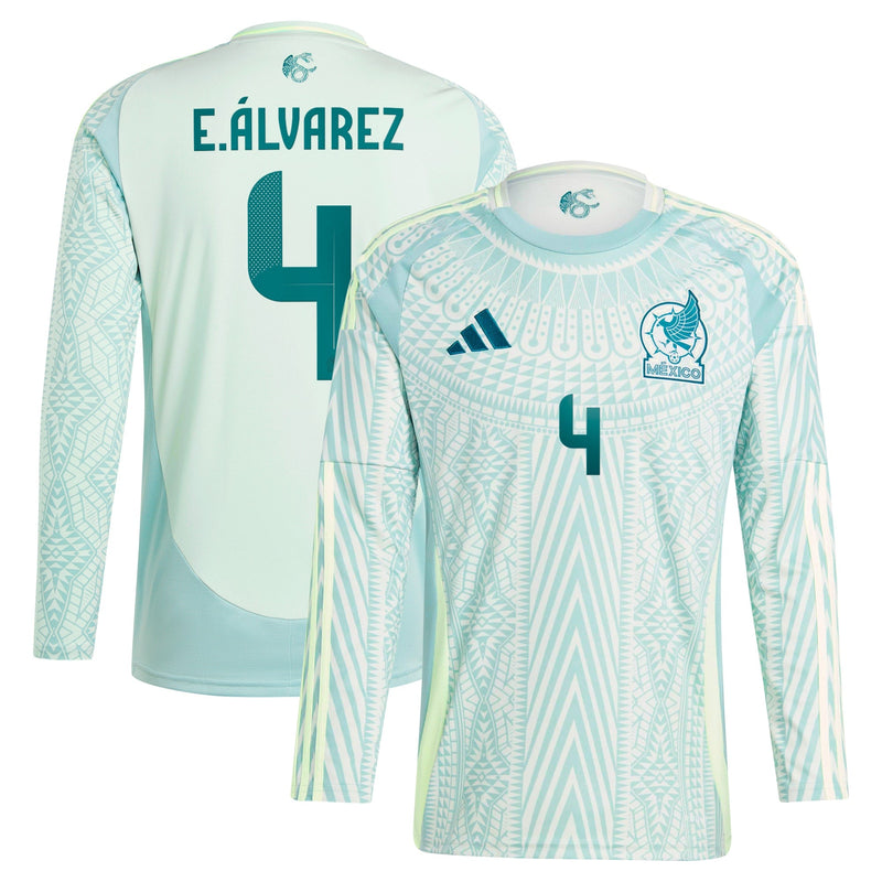 Edson Alvarez Mexico National Team adidas 2024 Away Player Long Sleeve Jersey - Green