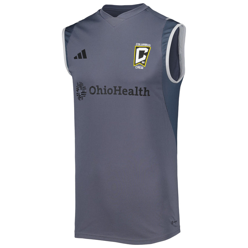 Columbus Crew adidas 2023 On-Field Sleeveless Training Jersey - Gray