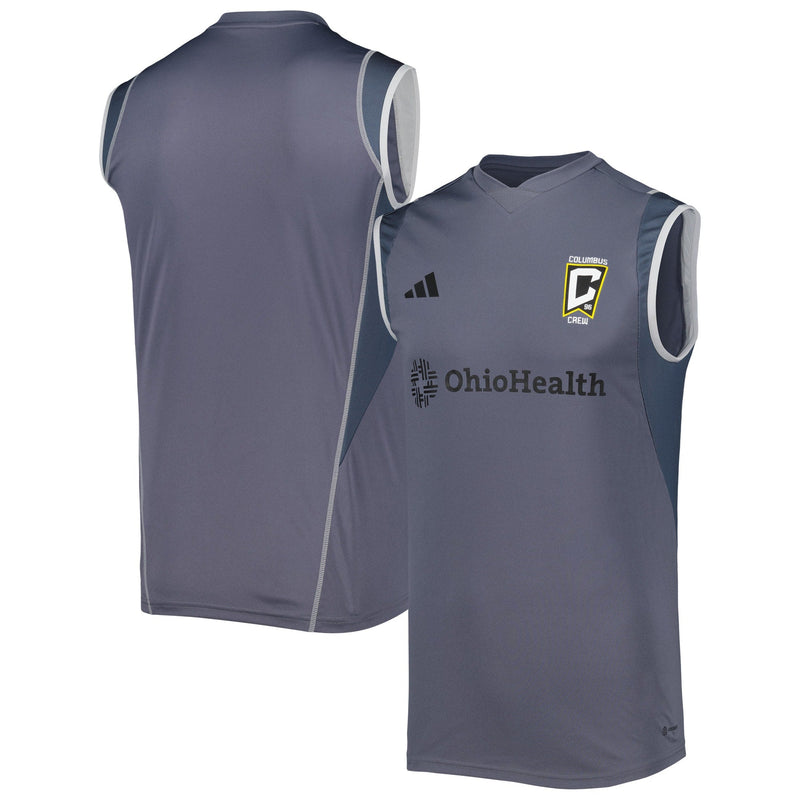 Columbus Crew adidas 2023 On-Field Sleeveless Training Jersey - Gray