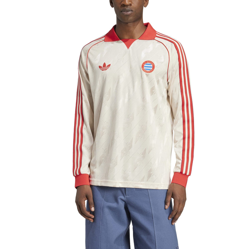 Bayern Munich adidas Originals Lifestyler Long Sleeve Jersey - Cream