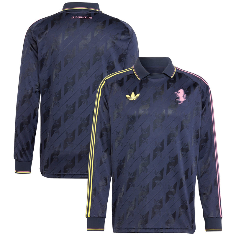 Juventus adidas Originals Lifestyler Long Sleeve Fashion Jersey - Navy