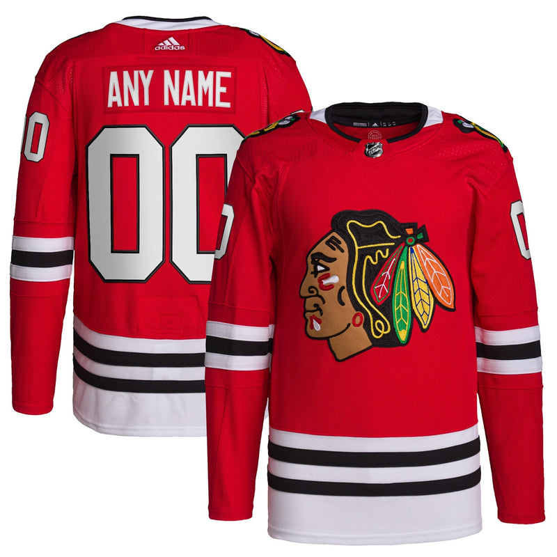 Chicago Blackhawks adidas Home Primegreen Custom Jersey - Red