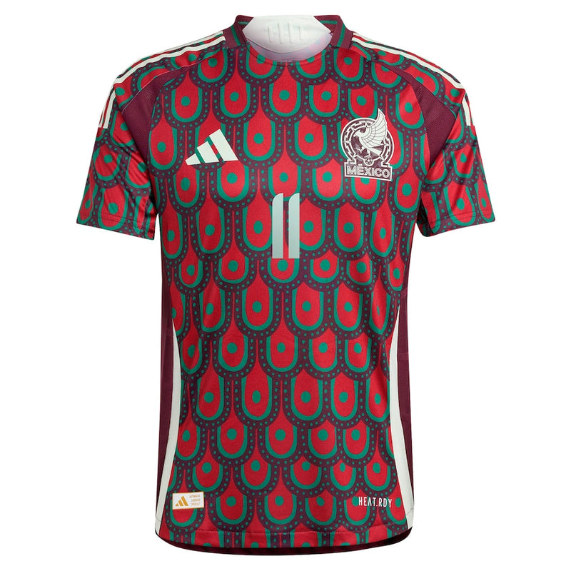 Santiago Giménez Mexico National Team adidas 2024 Home Player Jersey - Burgundy