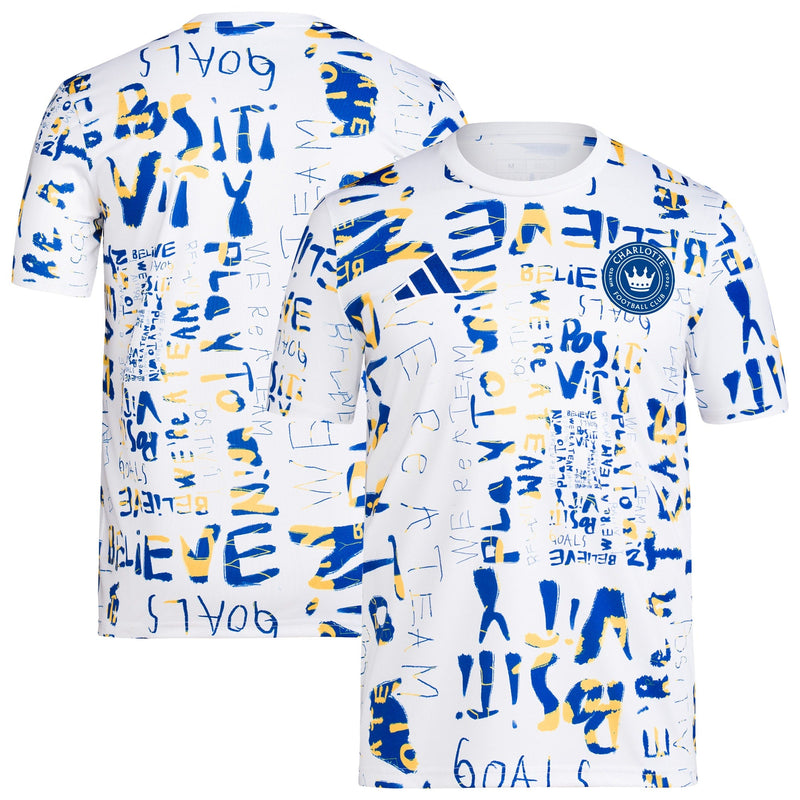Charlotte FC adidas 2024 MLS Kick Childhood Cancer Pre-Match Top - White