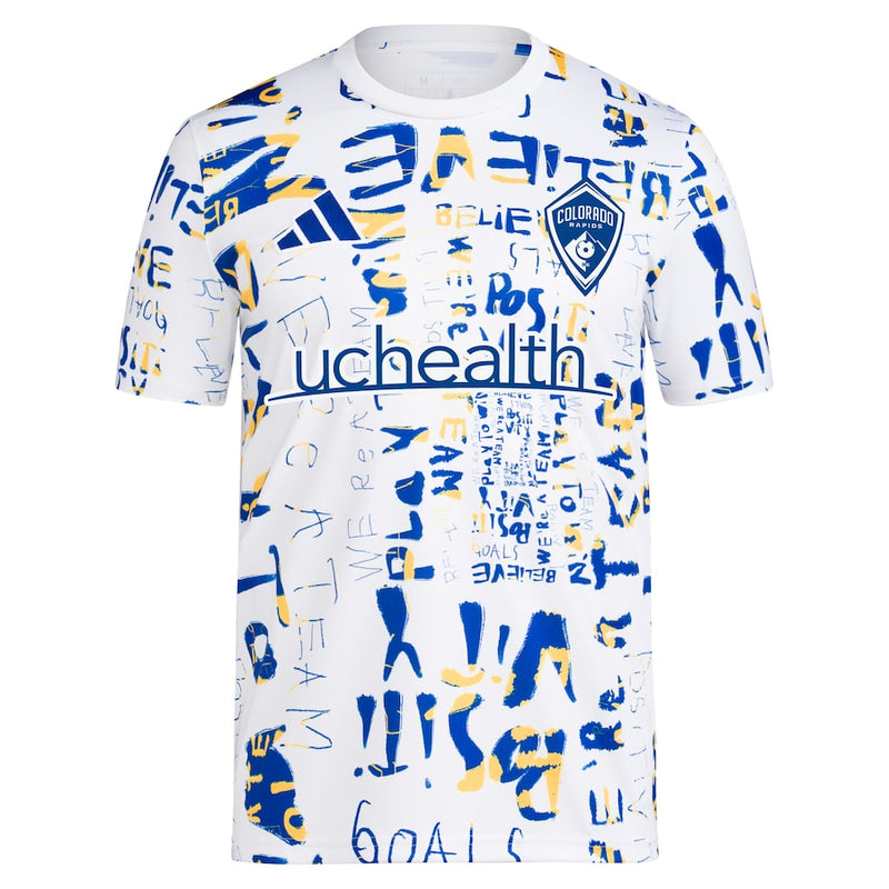 Colorado Rapids adidas 2024 MLS Kick Childhood Cancer Pre-Match Top - White