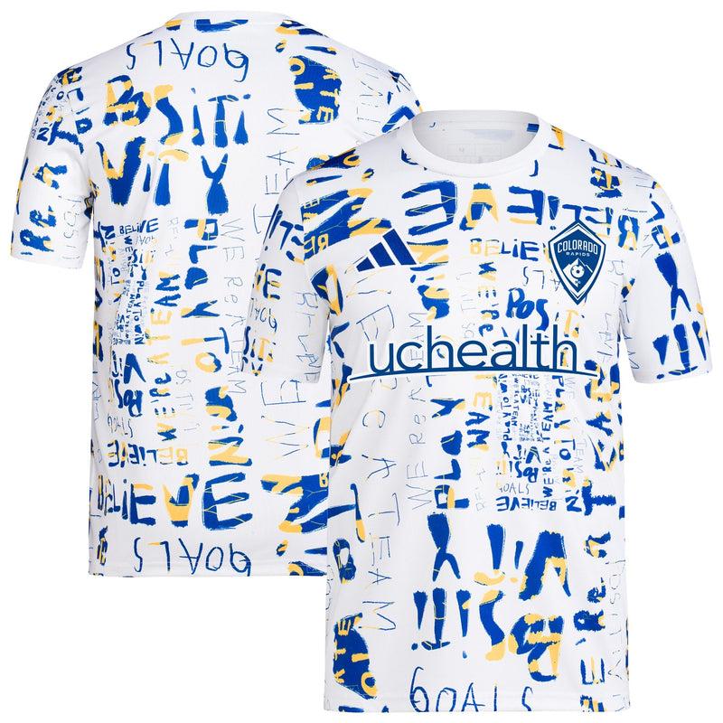 Colorado Rapids adidas 2024 MLS Kick Childhood Cancer Pre-Match Top - White