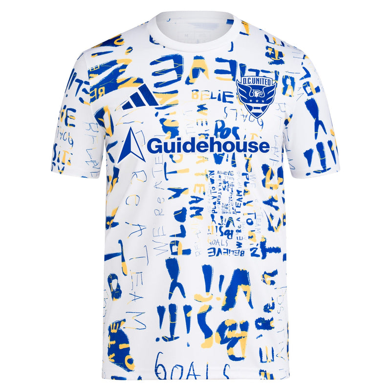 D.C. United adidas 2024 MLS Kick Childhood Cancer Pre-Match Top - White
