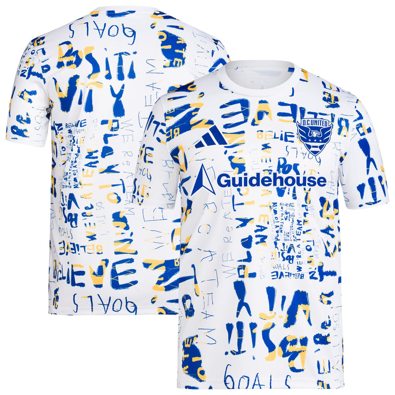 D.C. United adidas 2024 MLS Kick Childhood Cancer Pre-Match Top - White