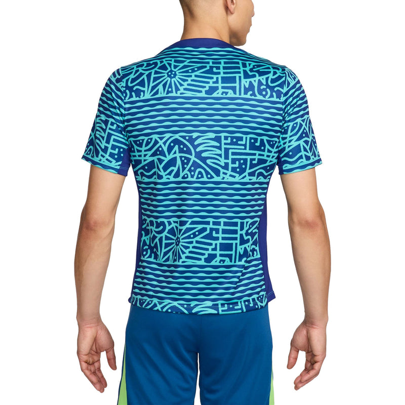 Brazil National Team Nike 2024 Academy Pro Pre-Match Top - Blue