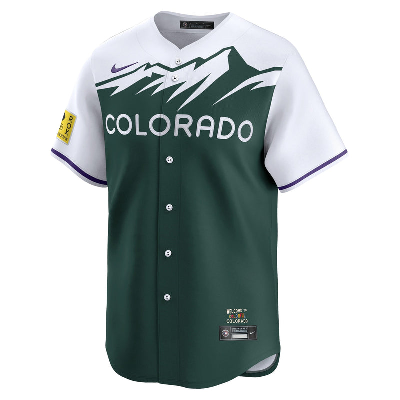 Colorado Rockies Nike City Connect Limited Custom Jersey - Green