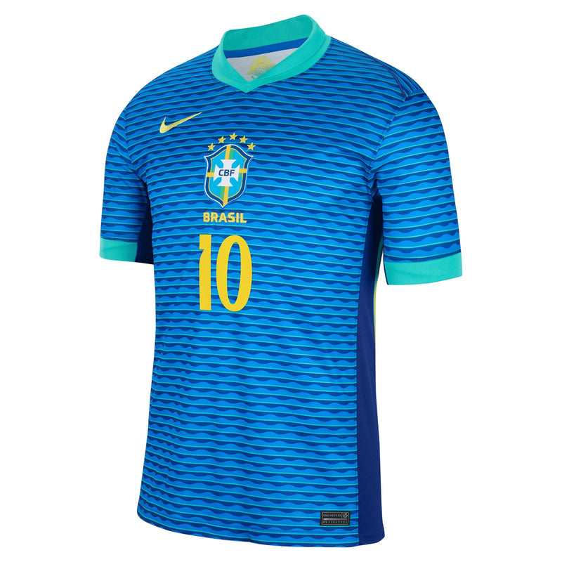 Neymar Jr. Brazil National Team Nike 2024 Away Stadium Player Jersey – Blue