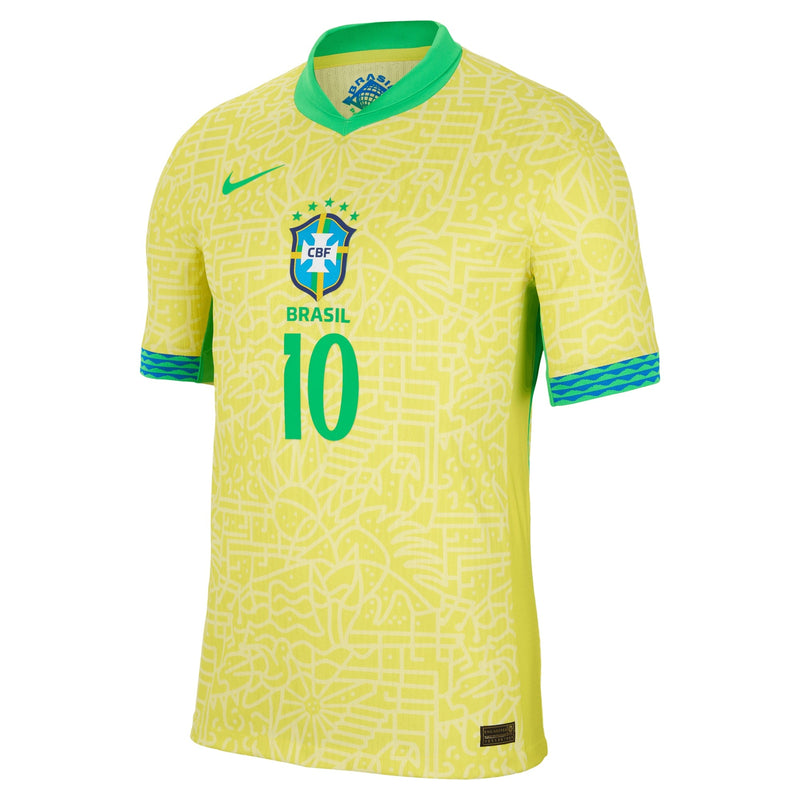 Neymar Jr. Brazil National Team Nike 2024 Home Match Player Jersey – Yellow