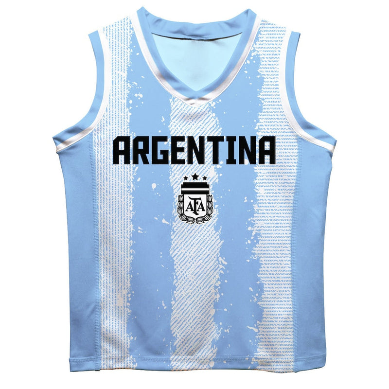 Julián Álvarez Argentina National Team Vive La Fete Mesh Basketball Jersey - Light Blue