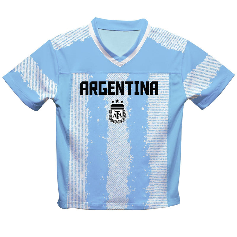 Lionel Messi Argentina National Team Vive La Fete Football Jersey - Light Blue