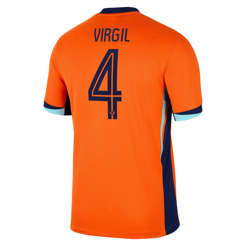 Netherlands Nike Home 2024 with Virgil 4 printing Jersey - Orange