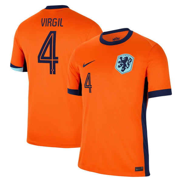 Netherlands Nike Home 2024 with Virgil 4 printing Jersey - Orange