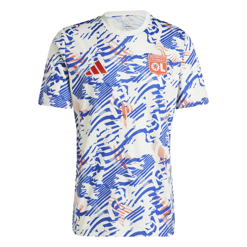 Olympique Lyon adidas Pre Match Jersey- White