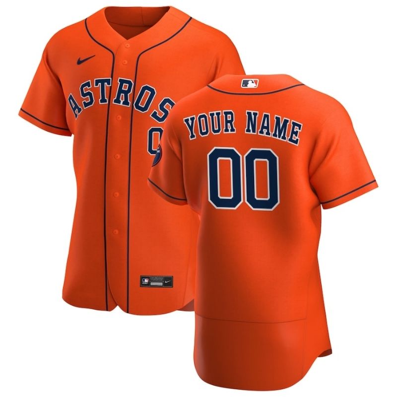 All Players Houston Astros 202122 Home Custom Jersey - Orange