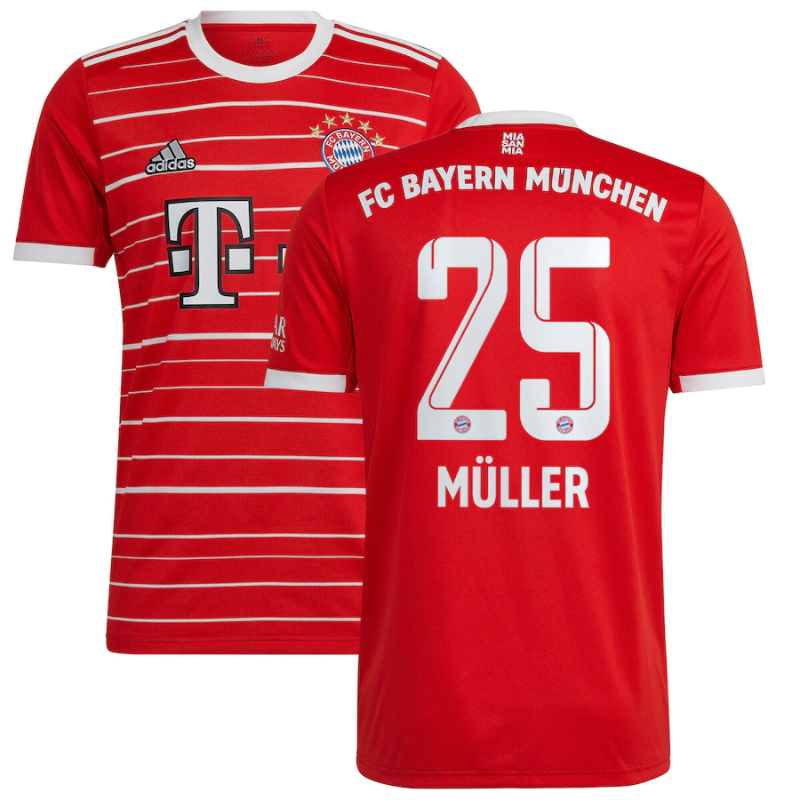 FC Bayern Home Shirt 2022-23 with Müller 25 printing Jersey