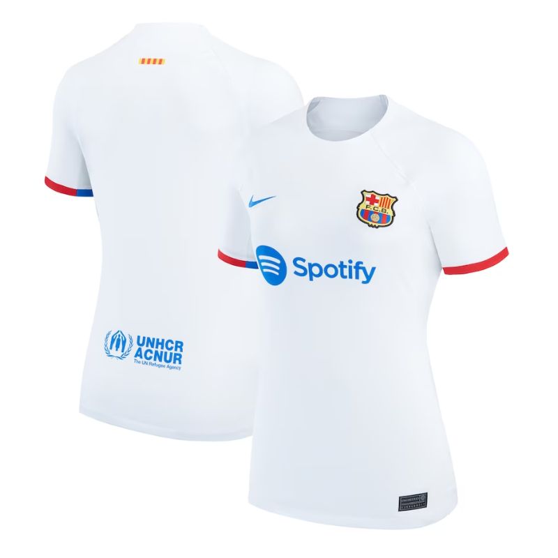 Barcelona Away Shirt 2023-24 - Womens Custom Jersey - White