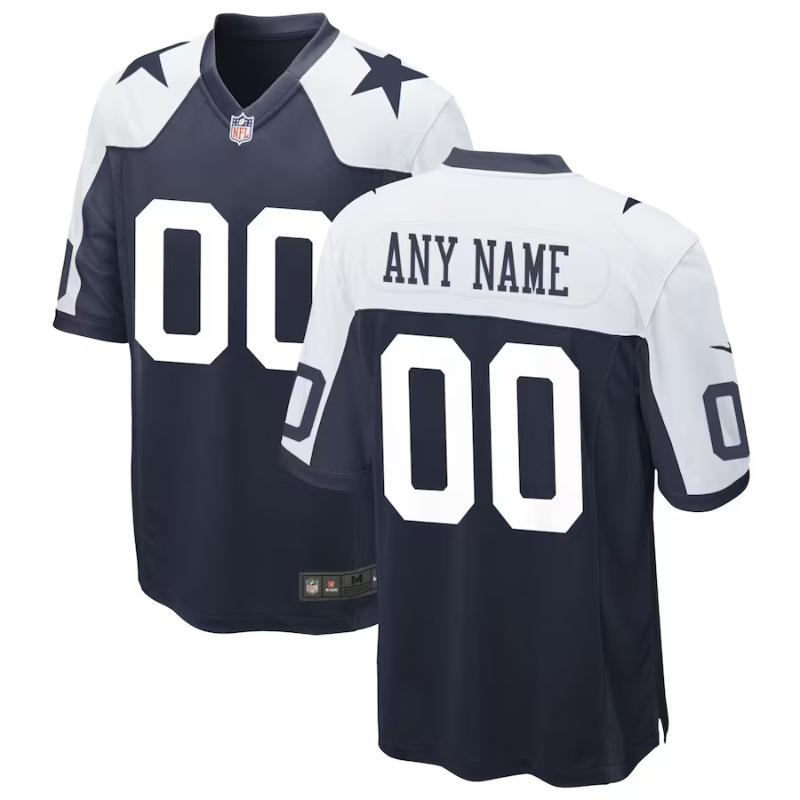 Dallas Cowboys Alternate Custom Game Jersey - Navy
